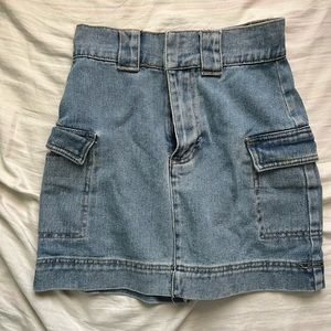 pacsun denim mini skirt